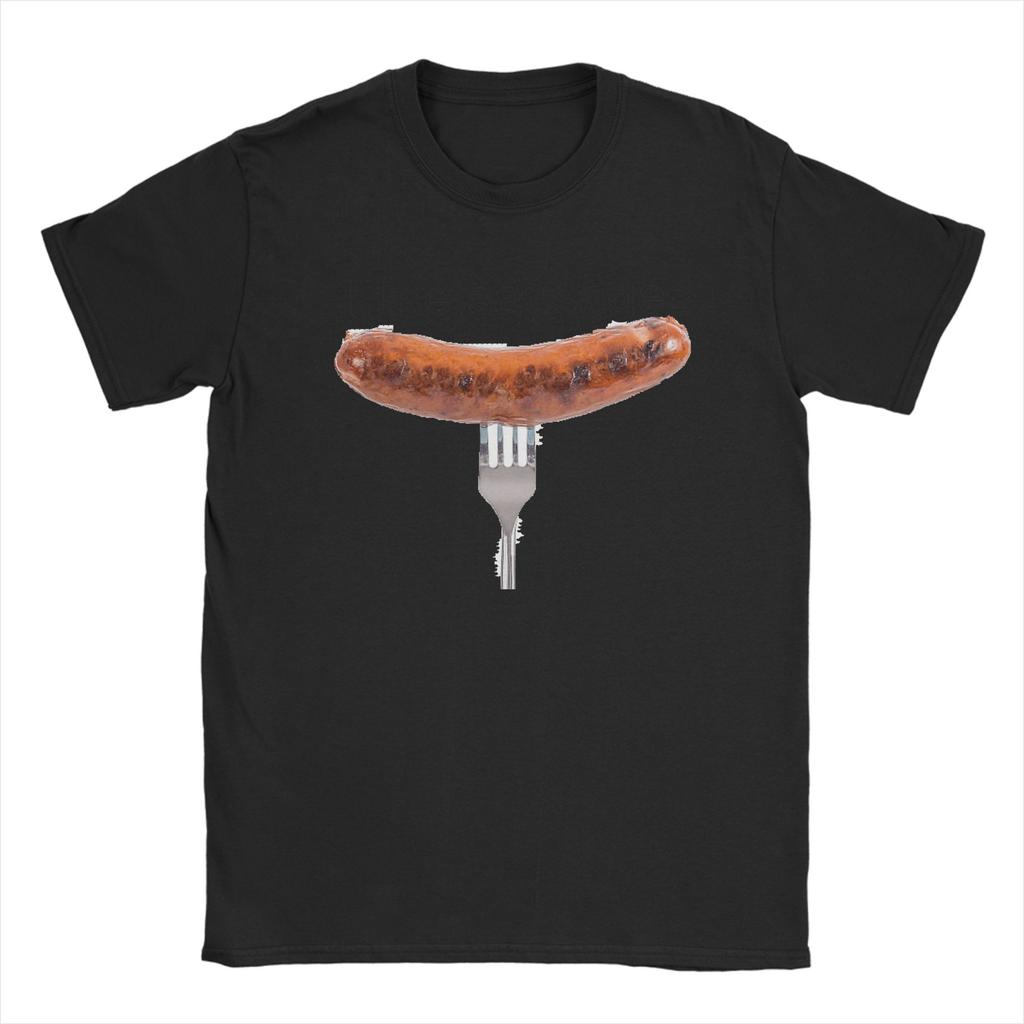 Awesome Sausage HOT DOG Sausage TShirts for Unisex Round Neck Cotton T Shirt  Short Sleeve Tee Shirt Plus Size Clothing