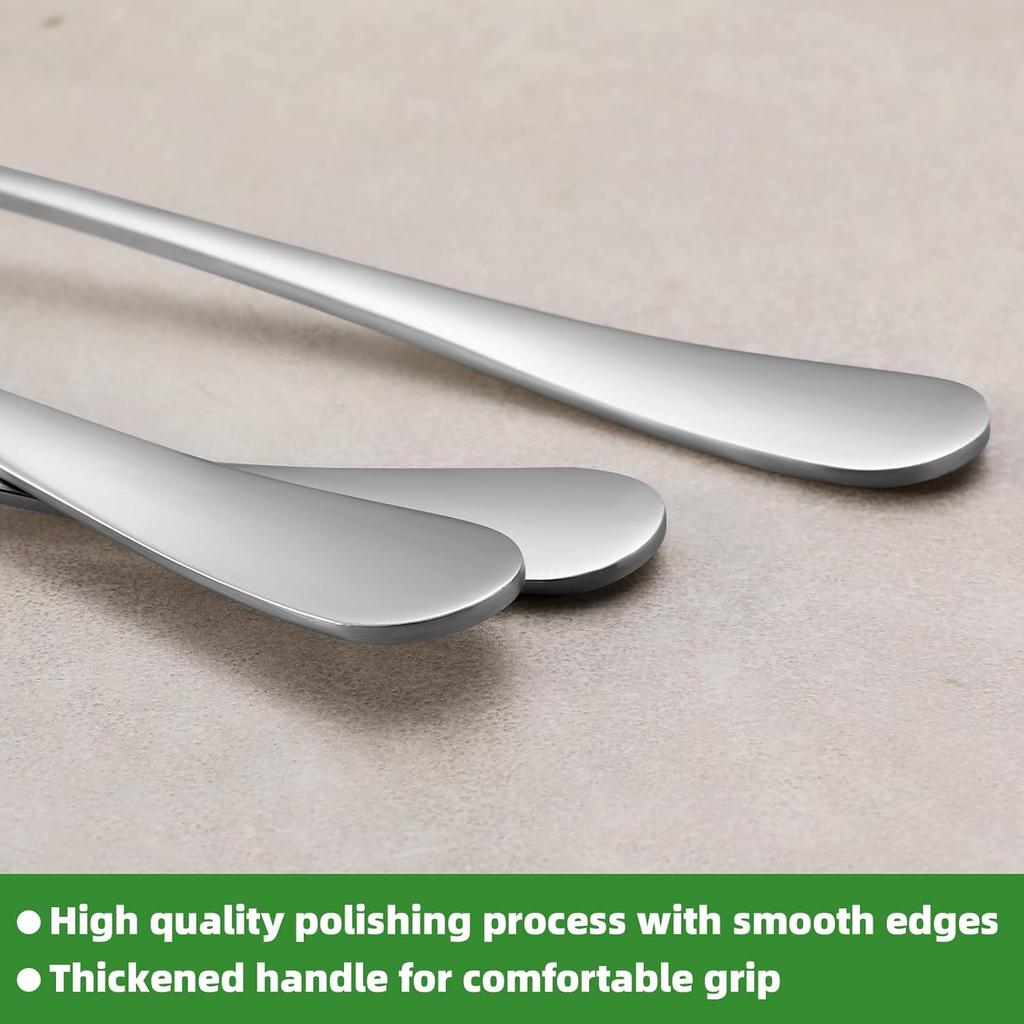 12 Piece Dinner Forks Set, Food-Grade Stainless Steel Forks Silverware, Cutlery Fork, Salad Fork, Metal Forks for Home, Kitchen or Restaurant, Mirror