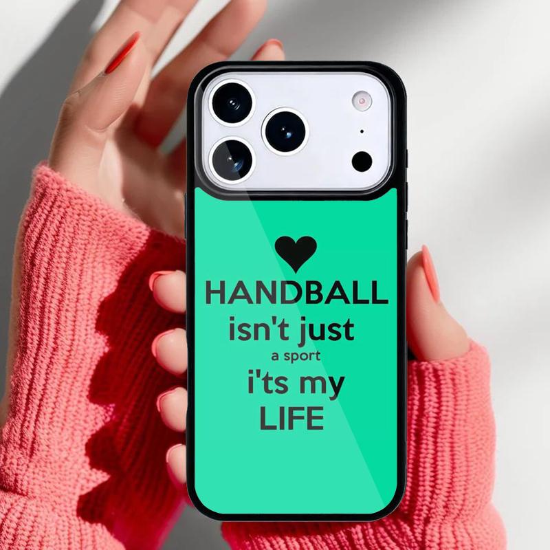 Stylish Playing Handball Phone Case for iPhone 17 Air 16e 15 14 13 Pro Max Back Cover for 12 11 Pro Coque
