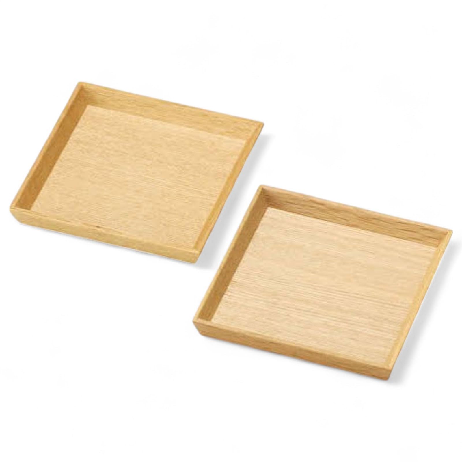 

Set of 2 Wooden Plates with Urethane Made in Japan J-kitchens Coating, PID-530438,
