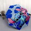 1pc Stitch,Lilo Automatic Folding Umbrella: Compact 8-Bone Design Cartoon Outdoor Travel Companion, Business Umbrella, Christmas Valentine's