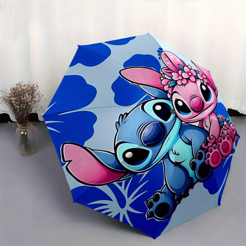1pc Stitch,Lilo Automatic Folding Umbrella: Compact 8-Bone Design Cartoon Outdoor Travel Companion, Business Umbrella, Christmas Valentine's