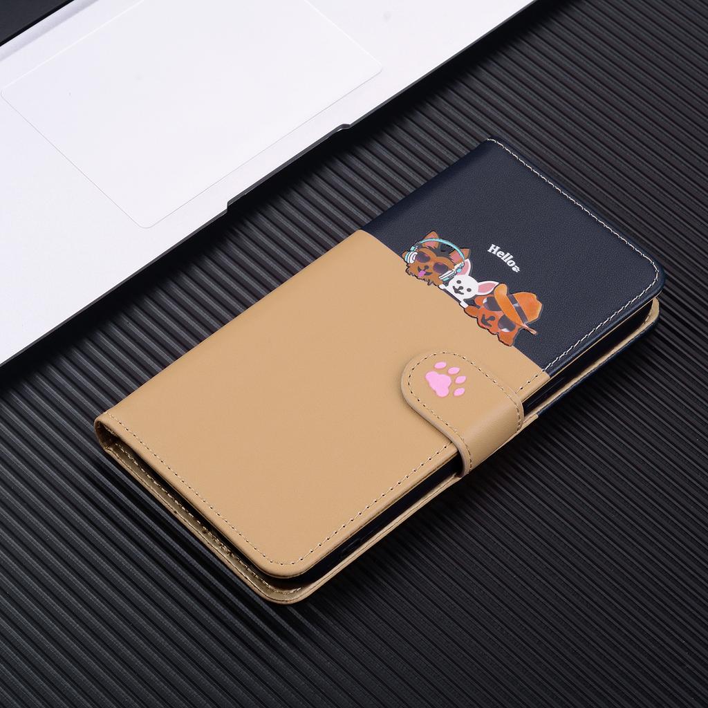 Cartoon Pet Series for Samsung Galaxy A35 5G Case Wallet Splicing Leather Cover