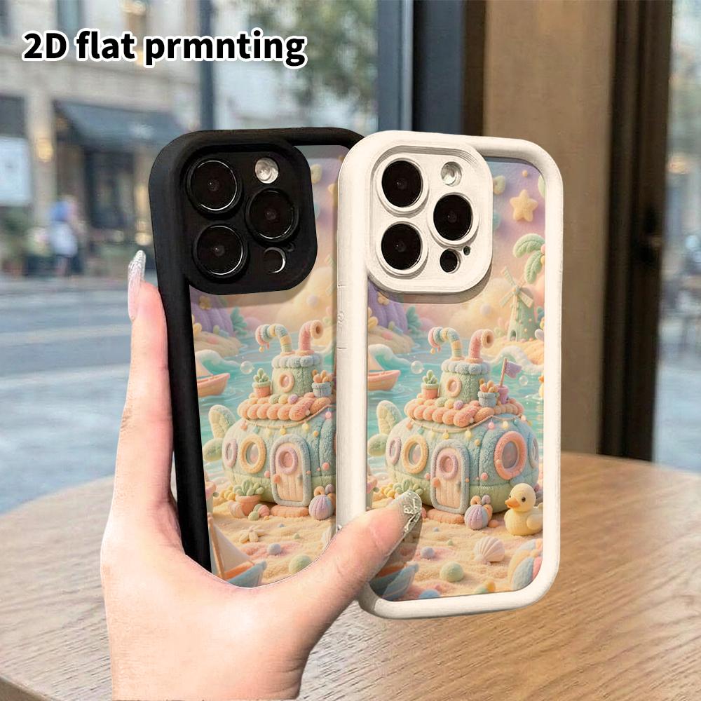 Phone Case: 2D flat, suitable for iPhone 18 17 16 15 14 13 12Pro protective case, submarine cabin, perfect Christmas and Halloween holiday gift
