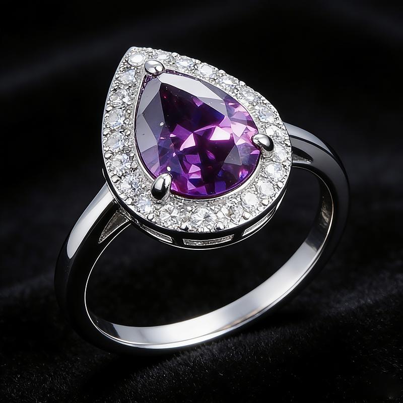 925 Silver Women's Wedding Engagement Ring with AAAA CZ Promise Gift 20 Styles
