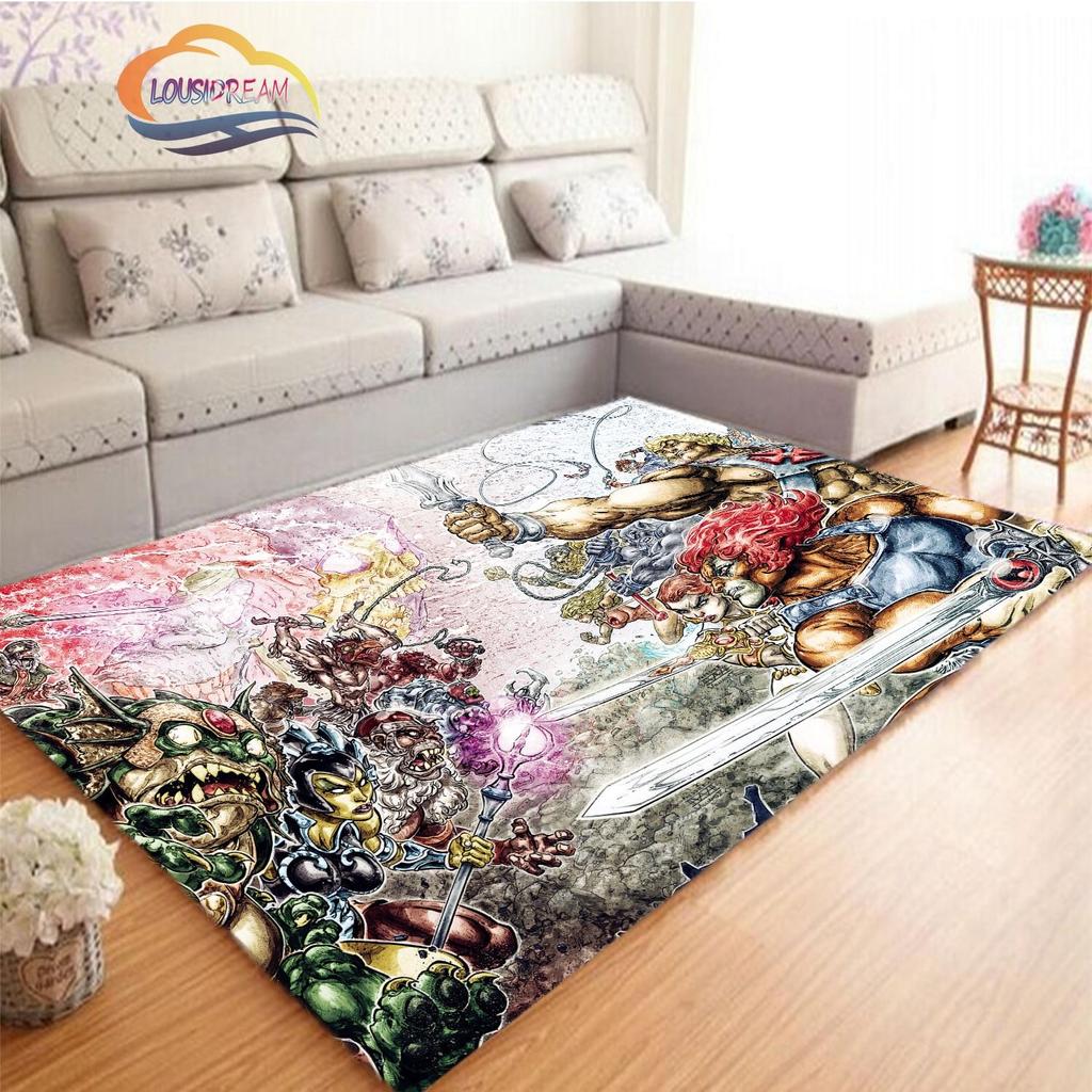 Alfombra de dibujos animados Masters of the Universe, alfombra con estampado 3D de He-Man, alfombra de felpa, alfombra antideslizante, alfombra suave para juegos, alfombra para área de cama, decoración de salón