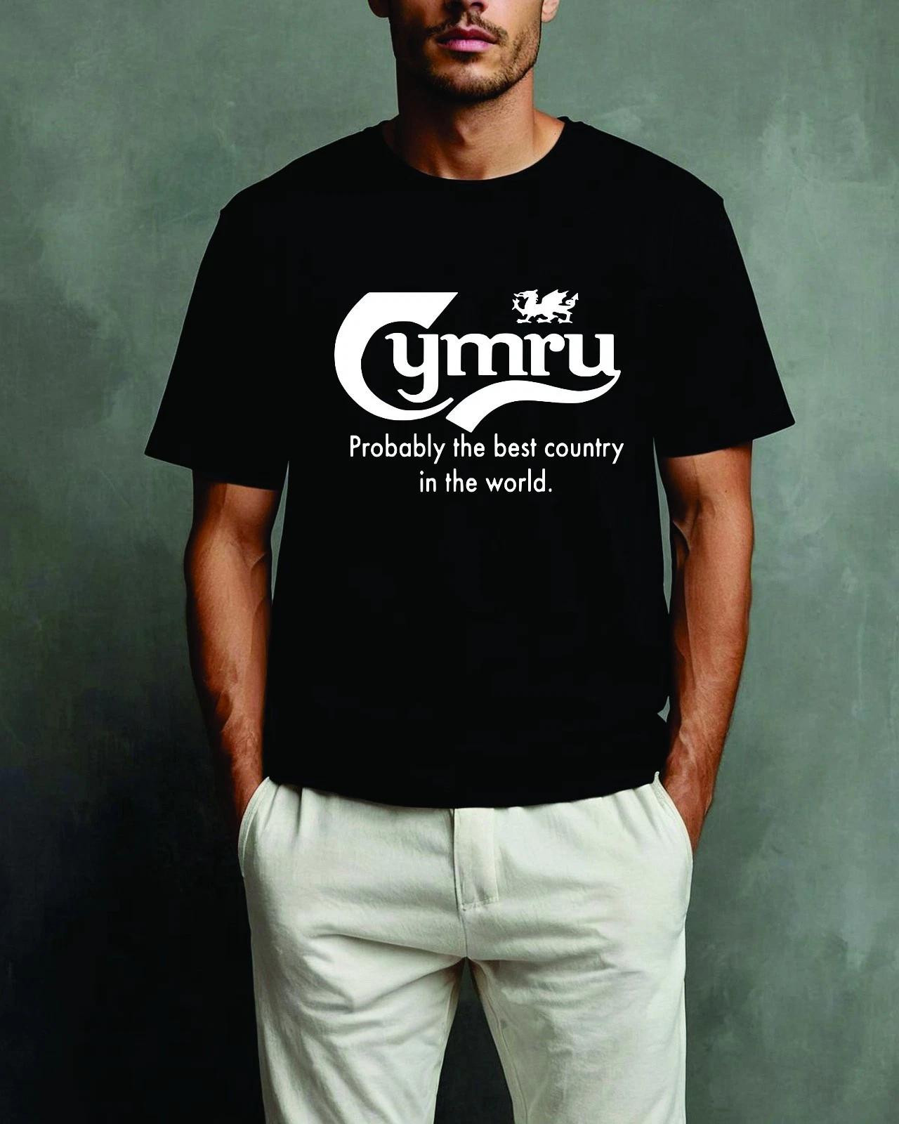 

Welsh Cymru Flag Badge Best Country In The World Football Day Cute Men s T-Shirt L