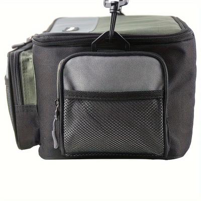 Bolsa de Cintura de Pesca de Gran Capacidad Multicompartimento Duradera con Cierre de Cremallera Verde Bolsa Organizadora de Equipo para Pescadores de Agua Dulce y Salada