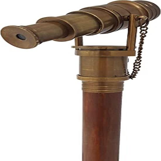 Teleskop-Gehstock, Antik-Finish, Kostüm-Holzstock, faltbarer Palisanderstock