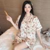 Sommerpyjama aus Eisseide im süßen Stil für Damen – kurzärmlige, coole und stylische Homewear