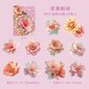 20 - Sheet Set of Vivid Flower - Themed Stickers, Bright Colors and Exquisite Patterns for Scrapbooking