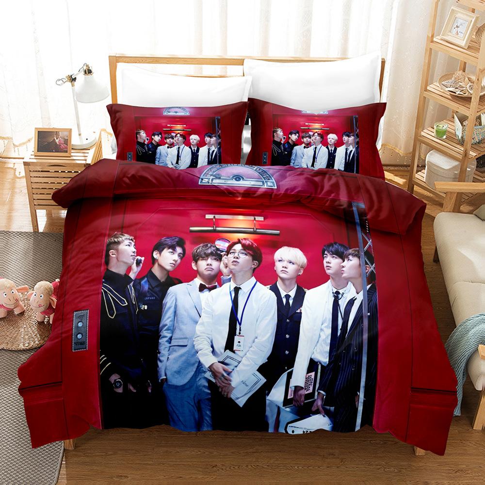 3Dbts Youth Group Three-Piece Quilt Cover Four-Piece Bedding Home Textile