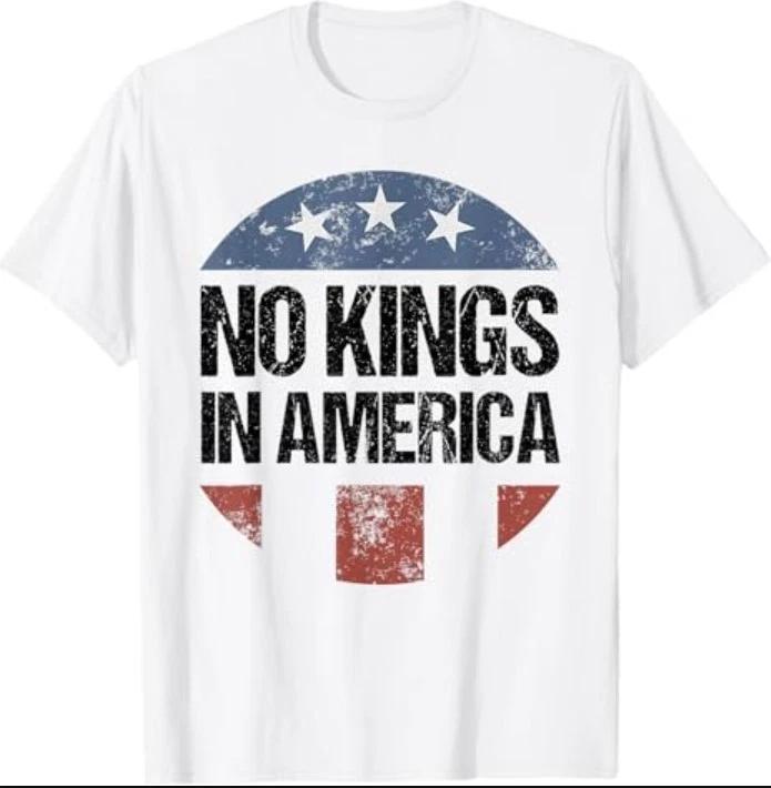 No Kings in America Vintage Patriotic No Kings T-Shirt S
