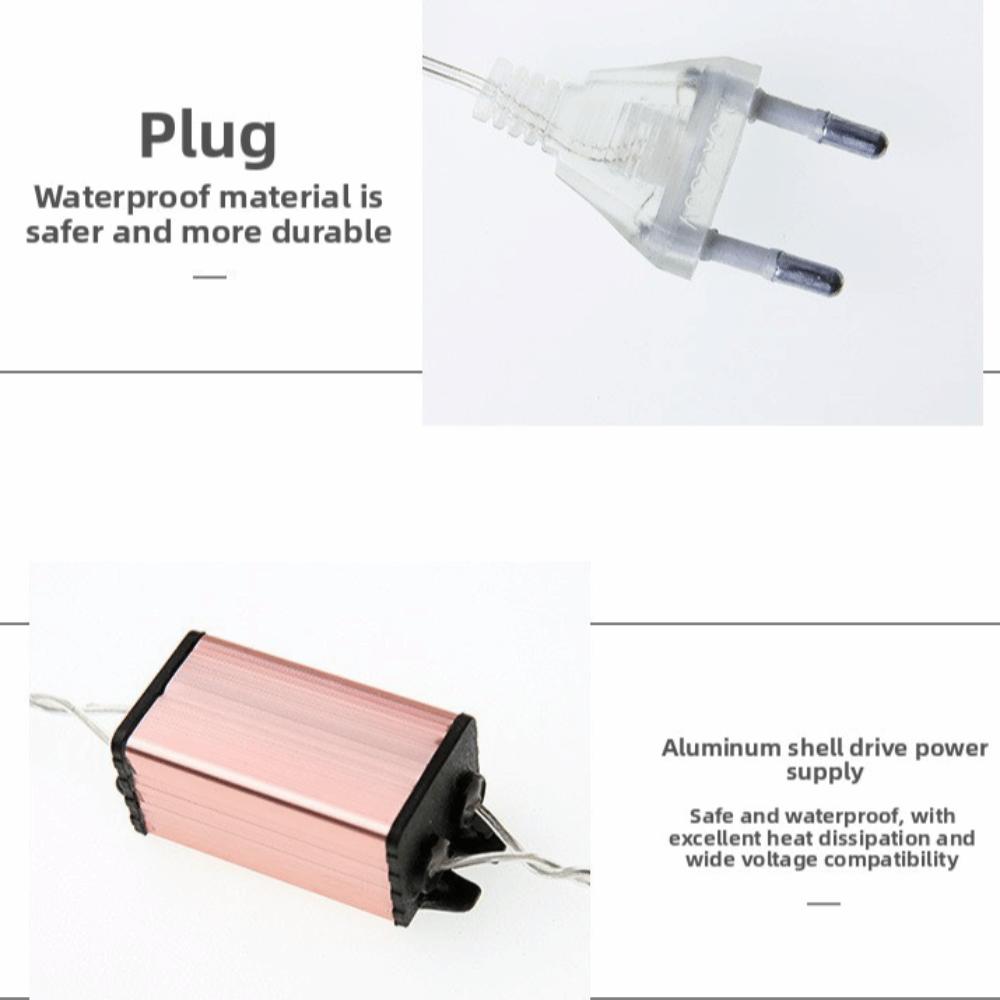 Solar Meteor Shower String Lights EU Plug Waterproof Shooting Star Rain String Light 8 Tubes Fairy String Landscape Garden Light