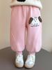 Girls' Cartoon Fleece Sweatpants - Thick, Warm, and Stylish for Autumn/Winter 2025