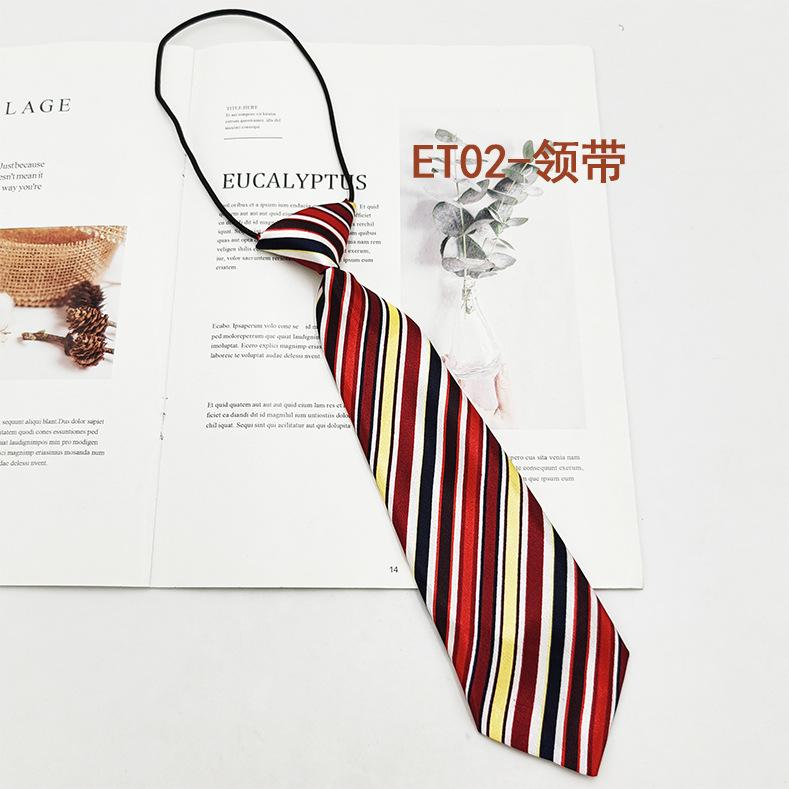 Kinder Krawatten Fliege Set, Grundschule Mittelschule Schüler Einfarbig Gestreift Krawatte Feder Fliege