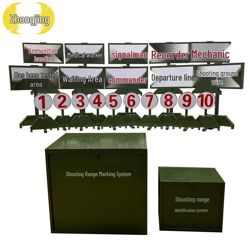 Zhongjing Night Target Range Sign & Number Plate Set