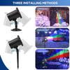 Outdoor RGB Laser Projector Lights, Moving 3 Color Starry Sky & Firefly Effects Projection Light with RF Control, IP65 Outdoor Holiday Landscape Decor