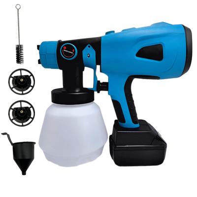 Makita Uyumlu Akülü Sprey Tabancası Boyama Elektrikli Sprey Boya Tabancası 18V Uyumlu Ev Aleti Ayrı Satılır 14.4V Şarj Cihazı (mavi)