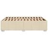 Bed Frame without Mattress Cream 140 x 190 cm Fabric