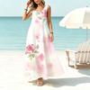 Women's Sleeveless Maxi Dress Soft Pink Rose,Lightweight Flowy,Urban Casual for Summer Beach Vacation Daily Wear