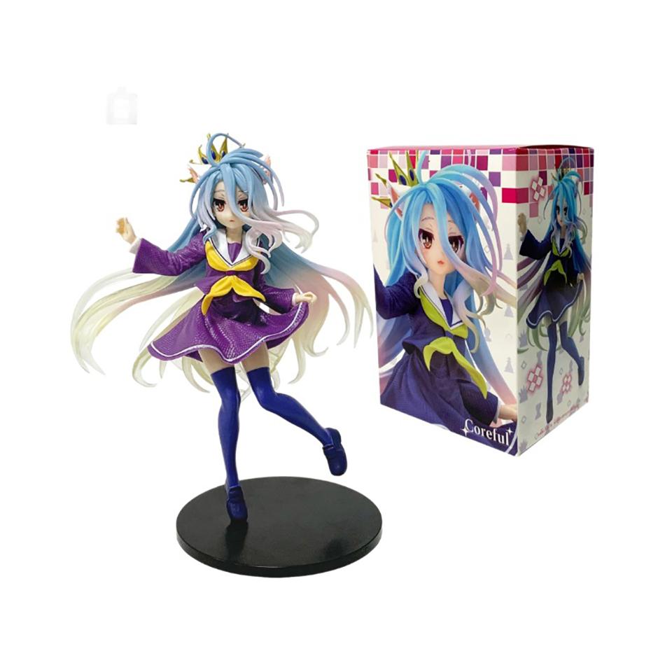 19CM Anime NGNL No Game No Life White "Figure Anime PVC Anime Action Figures Model Collection Ornament Anime Model Toys Gifts