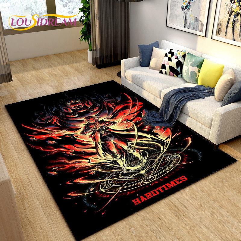 Fullmetal Alchemist Anime Cartoon Area Rug Large,Carpet Rug for Living Room Bedroom Sofa Doormat Decoration, Non-slip Floor Mat