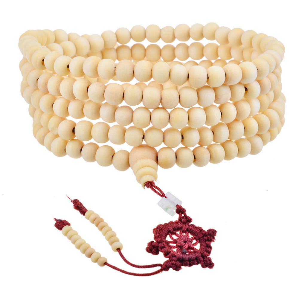 Sandalwood Buddhist Prayer Beads Mala Multi-layer Wood Bracelet Hand Chain