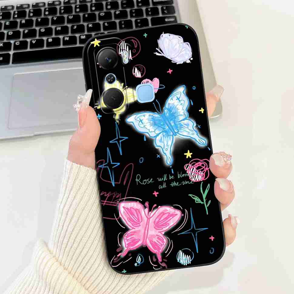 Hülle Für Infinix Hot 12 Pro X668C Schutzhülle Weich Schlank Niedliches Cartoon-Muster Abdeckung Für Infinix Hot 12 Hot12 Pro Handyhüllen Abdeckung