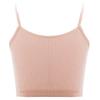 Girls Solid Color Spaghetti Straps Crop Top Ribbed Bra Vest Camisole Sportswear