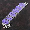 Copper Charoite Bracelet Real Gemstone Jewelry 925 Sterling Silver Bracelet Handmade Antique Jewelry Adjustable Chain Bracelet Gift For Girl