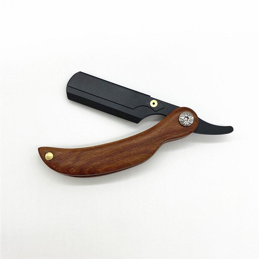 Herren Mini Kompakter Manueller Rasierer Rasiermesser Gerade Klinge Edelstahl Rasierer Barbier Bartschneider Klapprasierer Rasieren mit Klinge