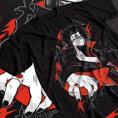 Itachi Uchiha T-shirt Naruto Rasengan Herr T-shirt 2025 Sommar Ny Retro Mode Herr- och Dam Streetwear