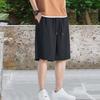 Pantaloncini da Uomo Vita Regolabile con Coulisse Pantaloni Casual con Tasche Rinforzate Tinta Unita Gamba Larga Pantaloncini Sportivi Estivi
