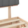 Bed Frame with Upholstered Headboard Light Grey 100 x 200 cm