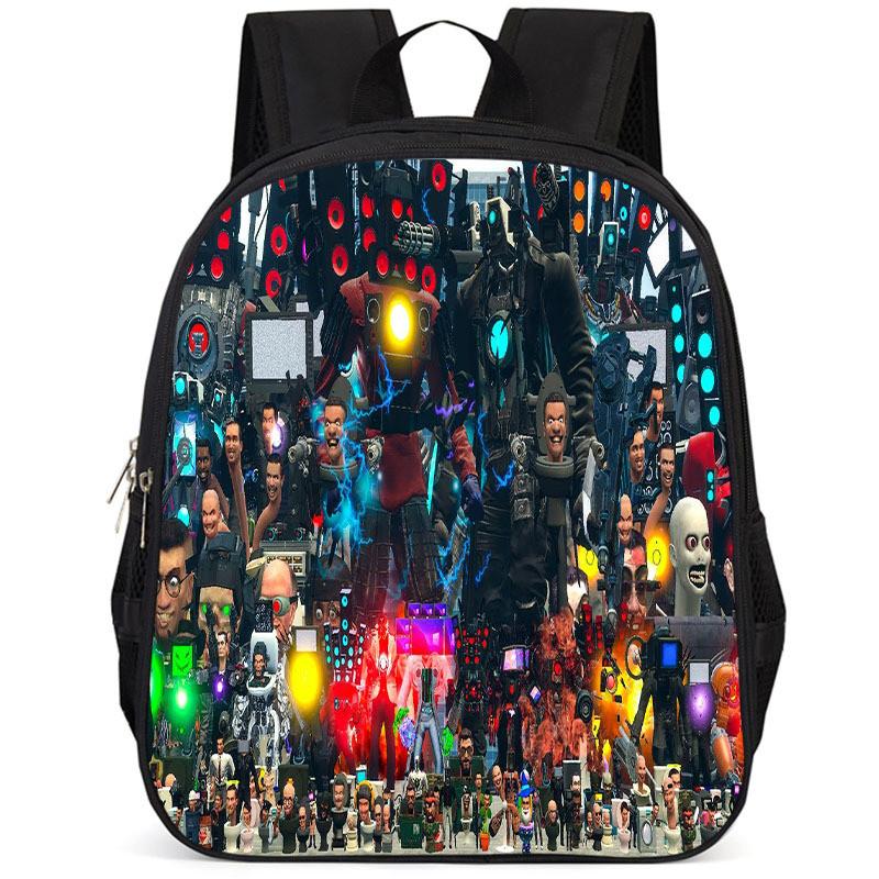 Durable Oxford Fabric Titan Monitor Backpack Trendy Unisex 15-inch School Bag Style A