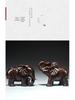 Large Ebony Wood Elephant Carving Set - Home Decor & Housewarming Gift