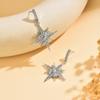European and American cold wind star earrings women's trend sweet and irregular octagram diamond-set light luxury earrings