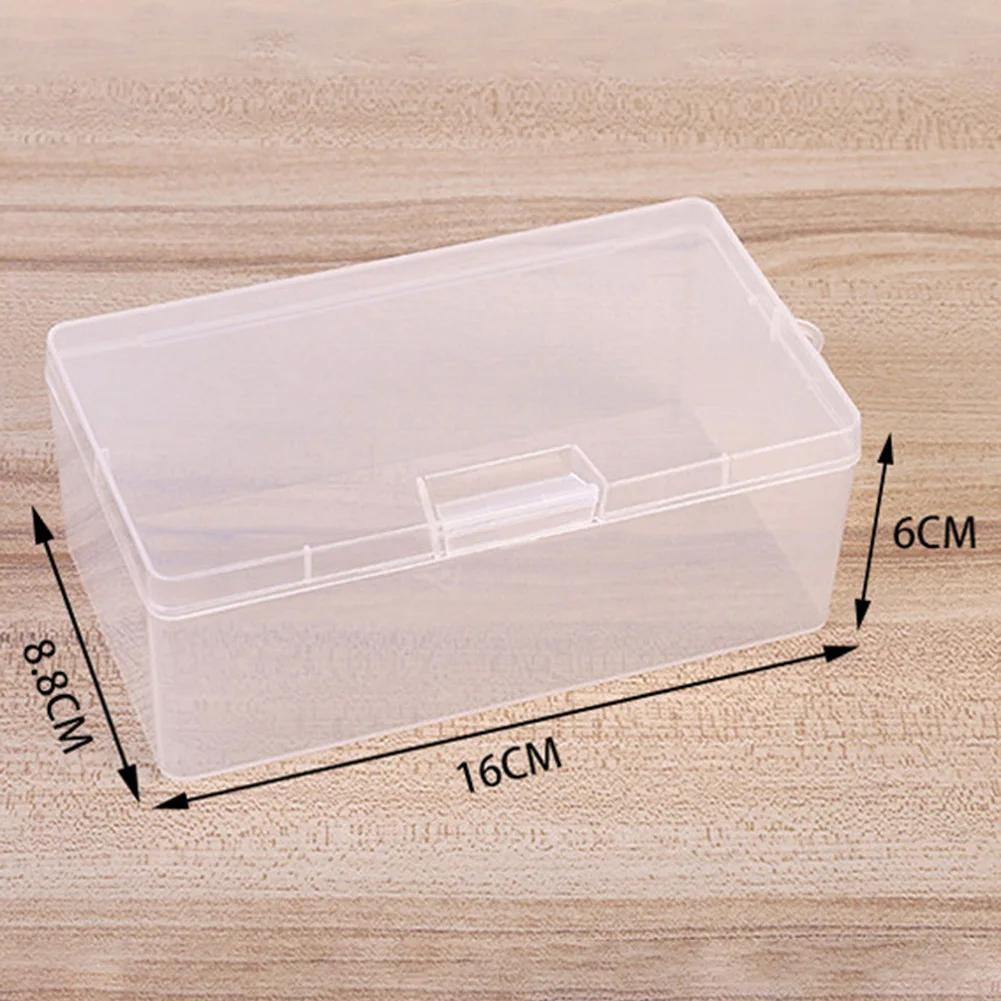 Transparent Plastic Storage Jewelry Boxes Compartment Adjustable Containers For Beads Earring Box For Jewelry Rectangle Boxes