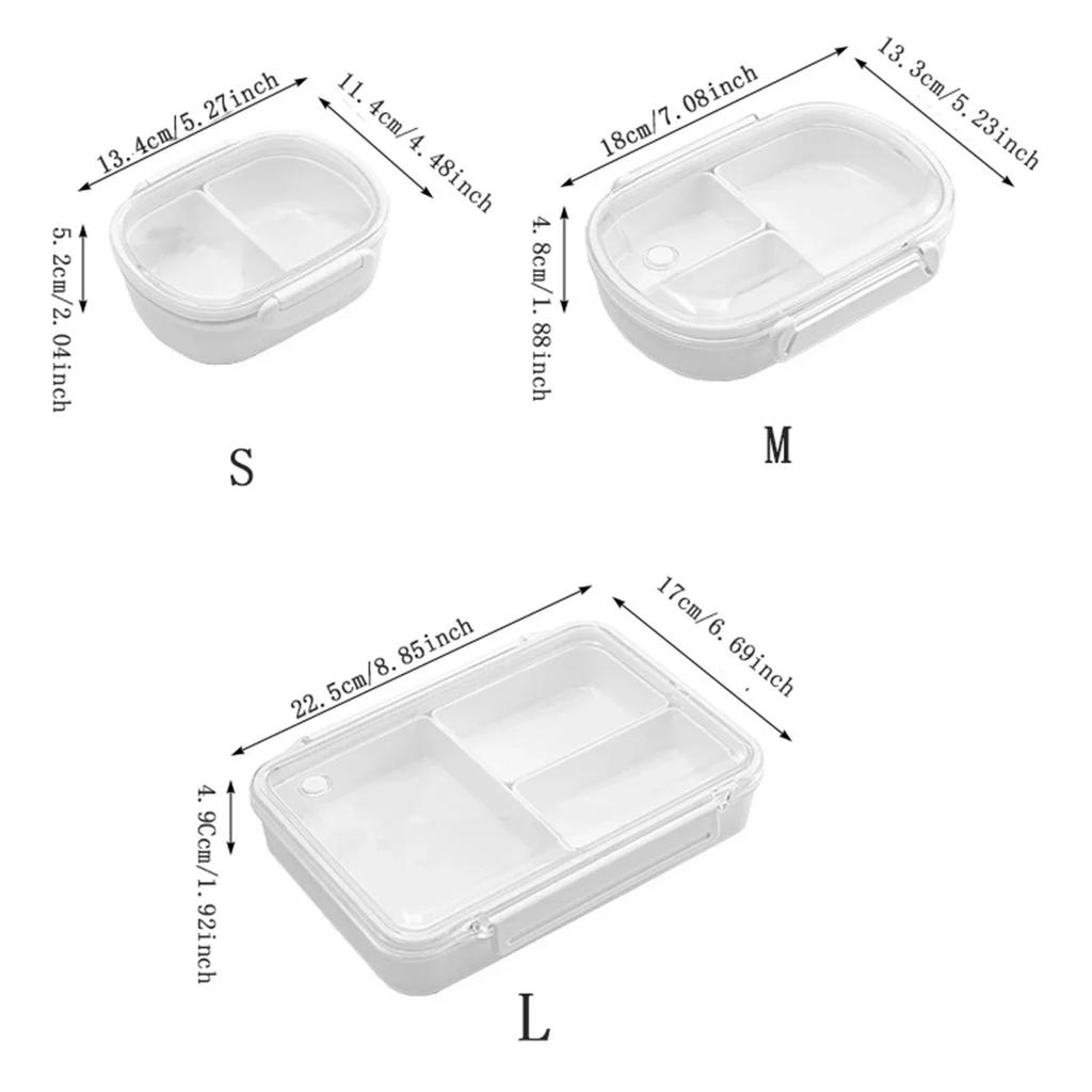 1pc-Portable Lunch Box - Bento Containers, Leak-Proof, Manual, Durable Plastic Material, Ideal for Picnic and Outdoor Activities