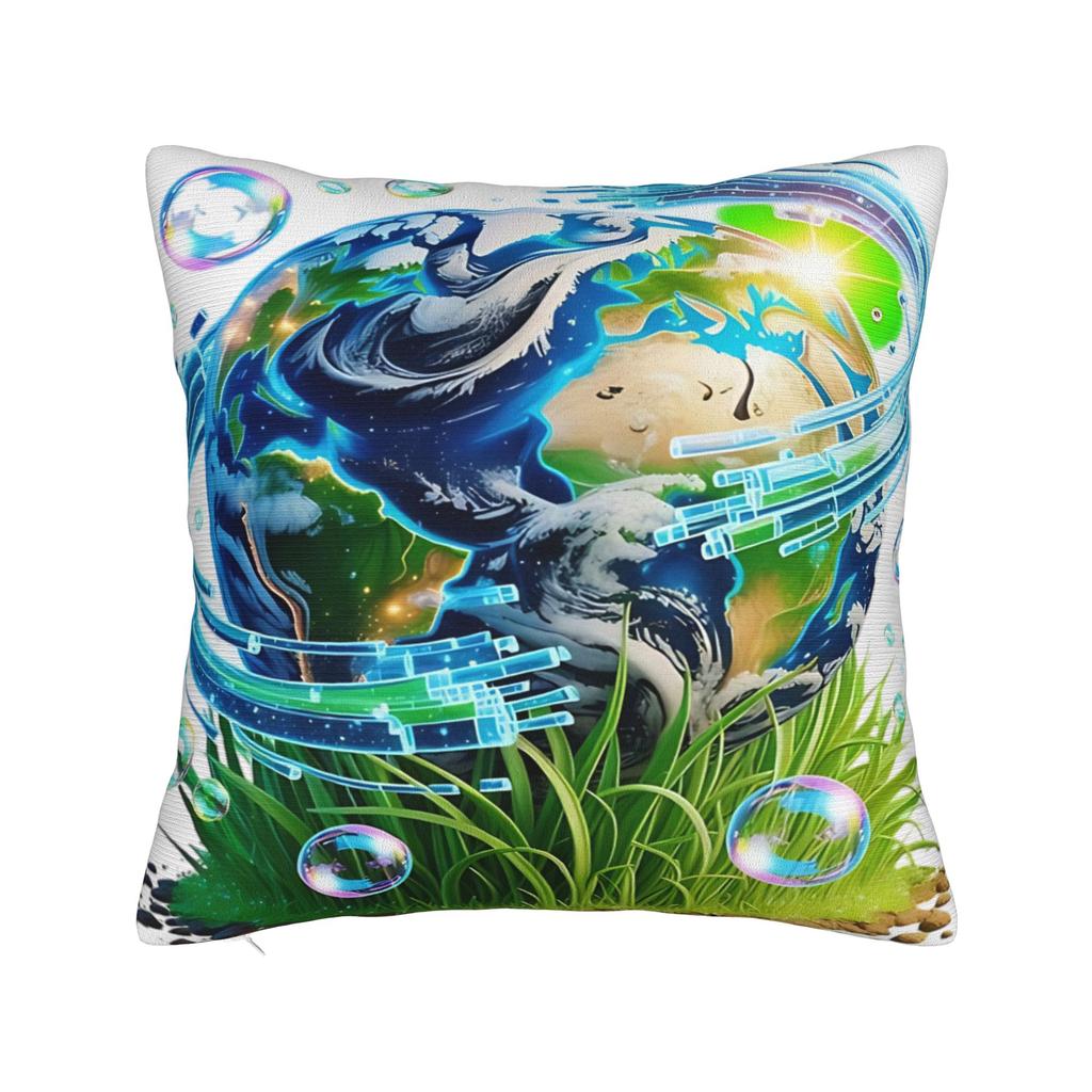 Frutiger Aero Maximalism Square Pillow Case Cushion Covers Vintage Polyester Decorative Pillowcase for Car 45*45cm