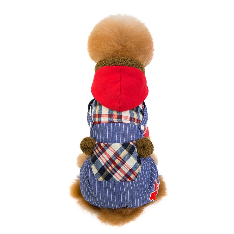 

Autumn and winter new pet cotton clothes dog clothing dog cotton clothes raccoon teddy chihuahua dog clothes camouflage 3XL червоний