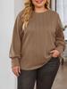 2025 Autumn/Winter Casual Knit Sweater Hoodie - Long Sleeve, Round Neck, Solid Color