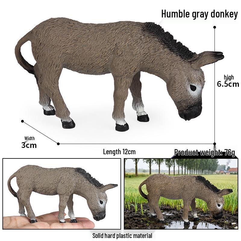 Children's Cognitive Animal Model Toy - Donkey Foal & Zebra Ornament