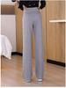 Meilade Winter 2025 Women's Slimming Plush Wide-Leg Drape Pants - Petite, Loose, Thickened Street Style