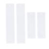 4Pcs Bookmark Mold Blank DIY Silicone Epoxy Pendant Jewelry Mirror Surface Craft White