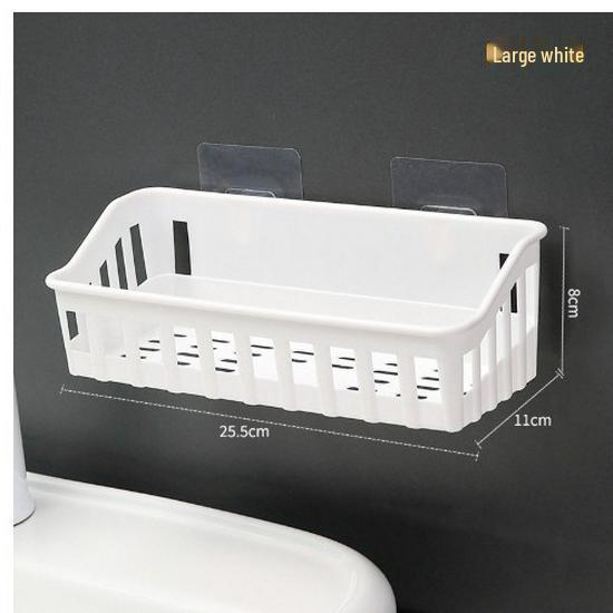 

TikTok Trend: Wall-Mounted Bathroom Organizer - No Drilling Needed