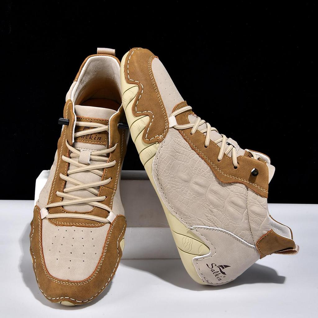 Größe 48 Handgefertigte Spaltleder Freizeitschuhe Herrenstiefel Bequeme Stiefeletten für Herren Schuhe Mokassins Herren Ballerinas