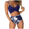 Women's Striped Printing Padded Push Up 2 Piece Bikini Sets Swimsuits Beachweart