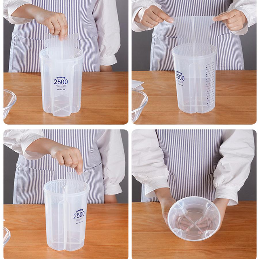 1PCS Grains and Cereals Storage Jar Plastic Compartment Storage Jar Kitchen Household Food Sealing Beans and Peas Storage Box